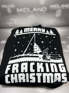 Merry Fracking Christmas Hoodie (Black)