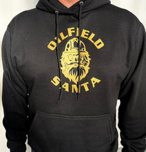 Load image into Gallery viewer, Black Oilfield Santa Hoodie